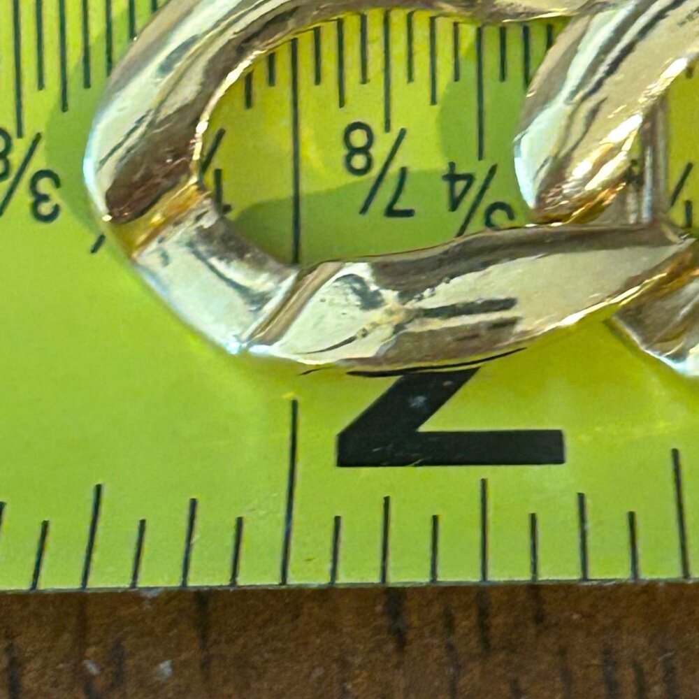 Vintage Napier Gold-tone Bracelet Chunky Curb Link 80s Designer Statement 7 in. - Picture 14 of 14